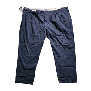 Polo Ralph Lauren Classic Pleated Fit Navy Blue Chino Dress Pants Size 58Bx32